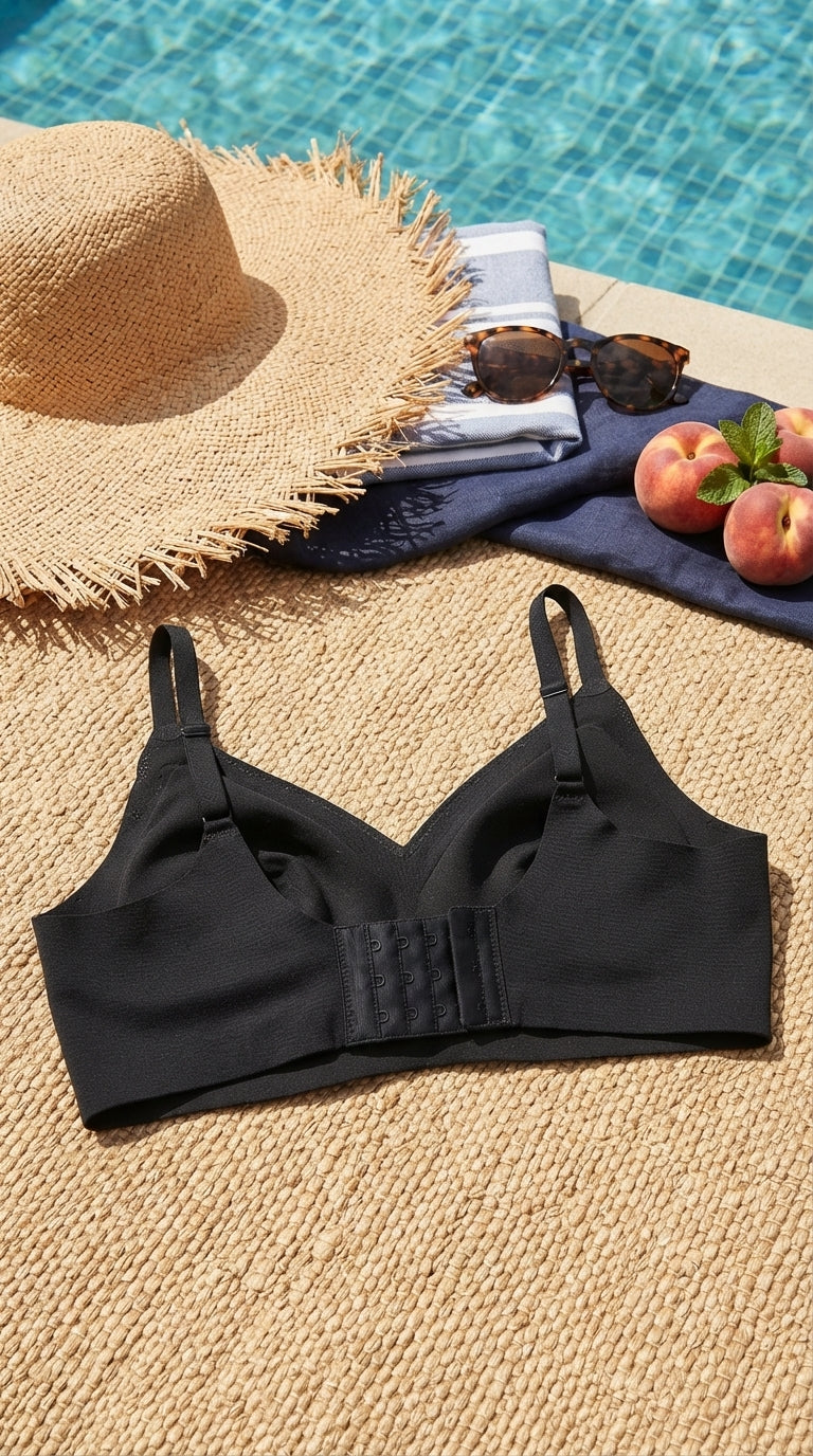 Black Seamless Bra For Women LB5377