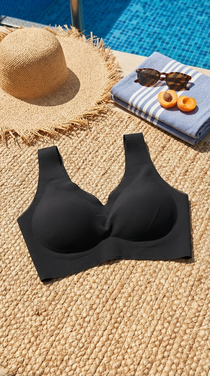 Black Seamless Bra For Women LB5378