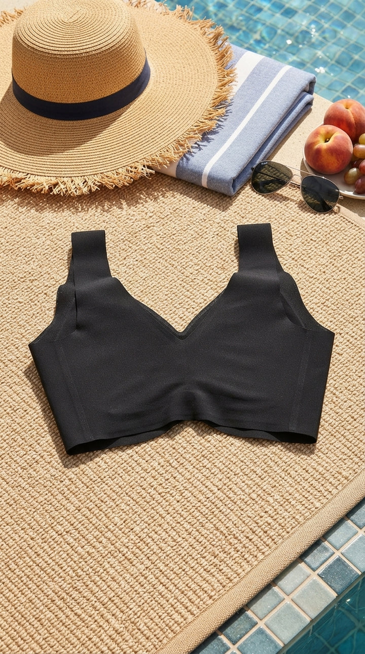 Black Seamless Bra For Women LB5378