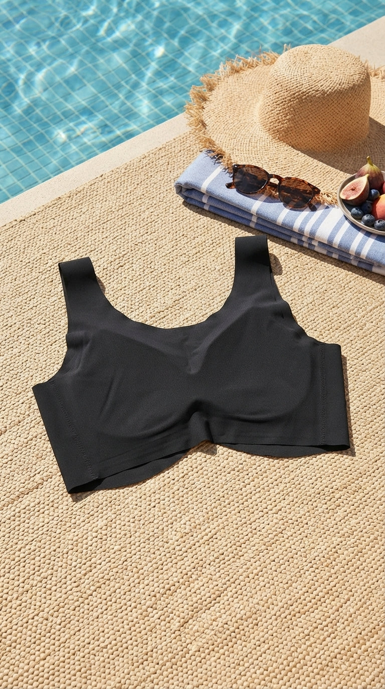 Black Seamless Bra For Women LB5379