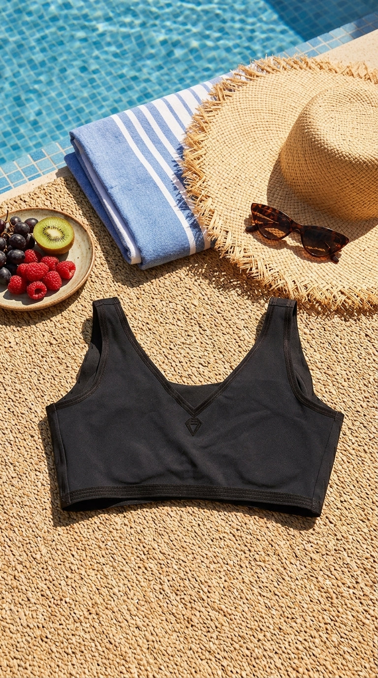 Black Seamless Bra For Women LB5381