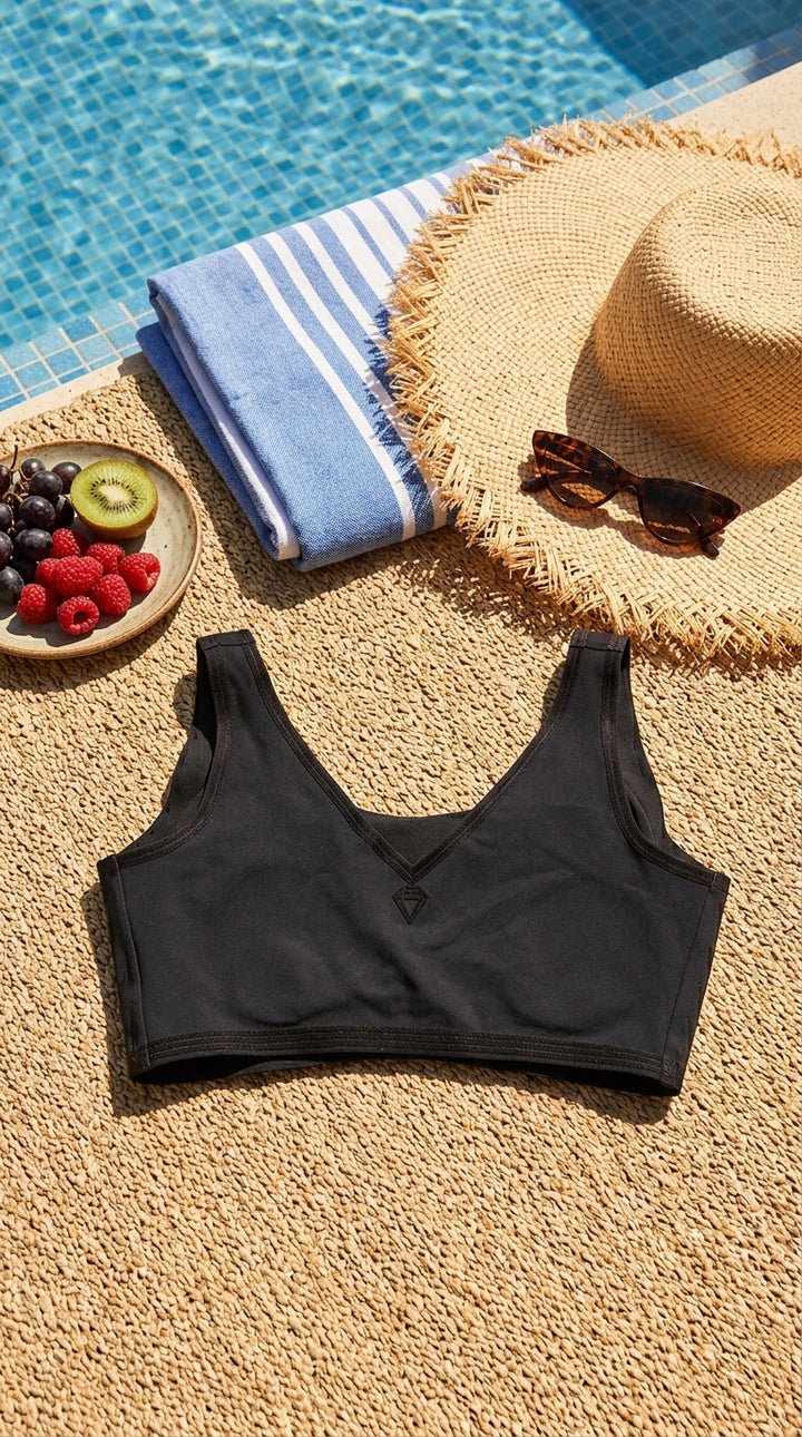 Black Seamless Bra For Women LB5381