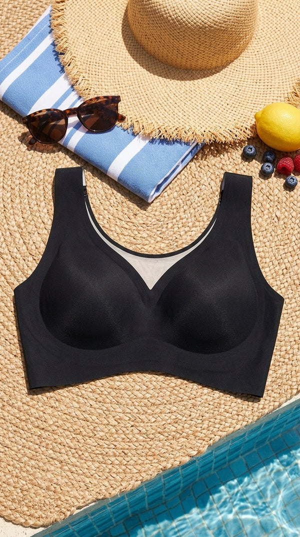 Black Seamless Bra For Women LB5383