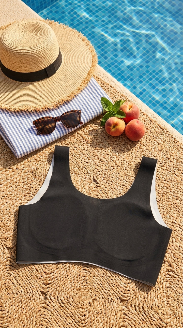 Black Seamless Bra For Women LB5383