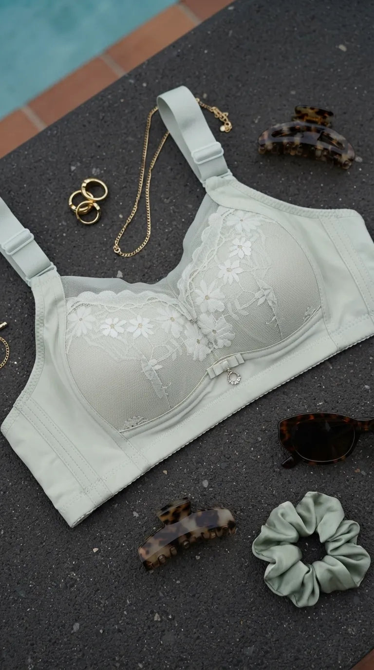 Green Padded Bra For Women LB5440