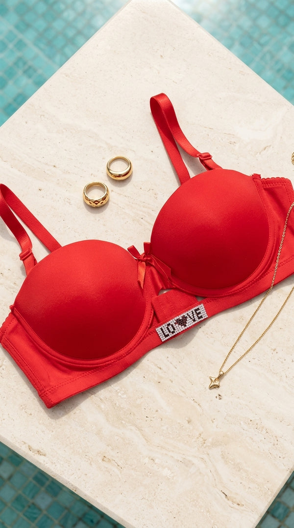 Red Padded Bra For Women LB5443