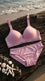 Cream/Grey Padded Bra Set For Women LB5446