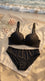 Black Padded Bra Set For Women LB5447
