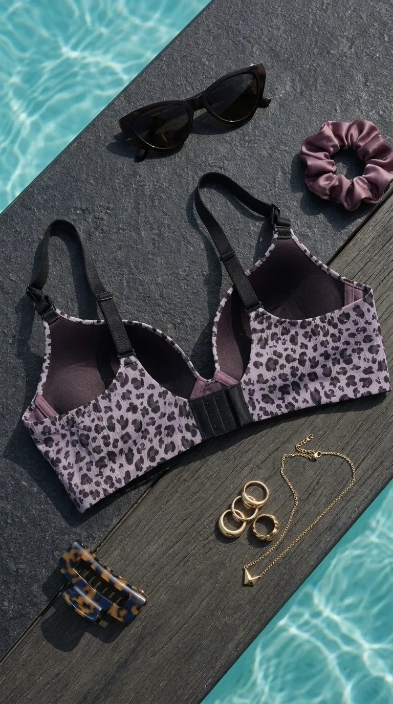 Blk/Blu Push-Up Bra For Women LB5450