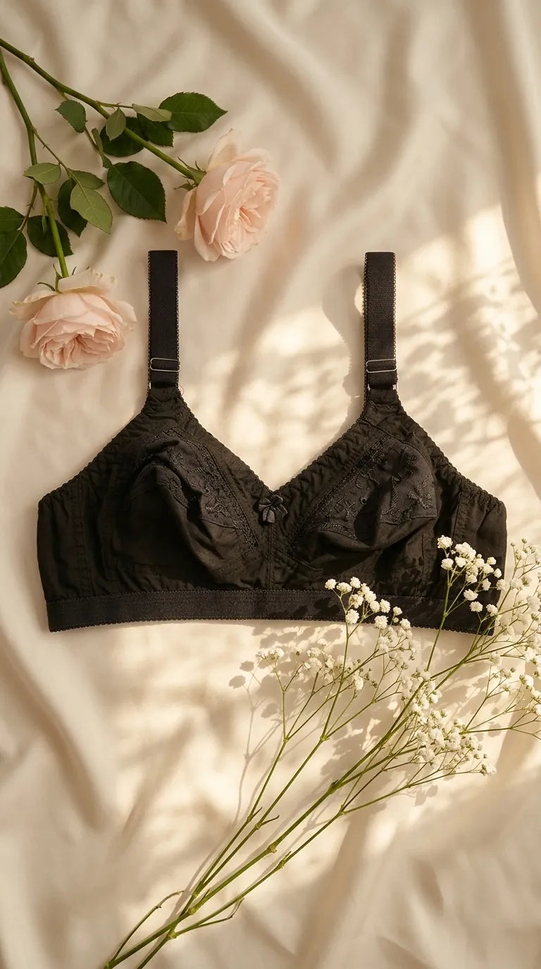 Black Cotton Bra For Women LB5478