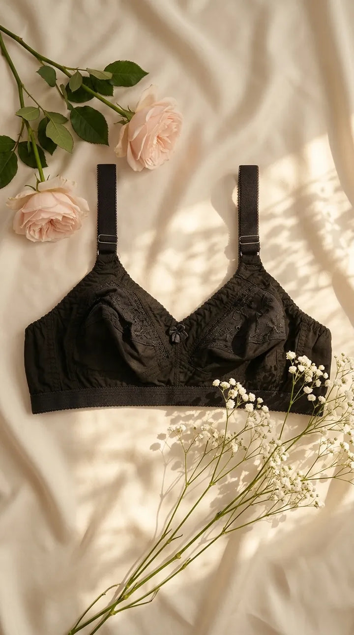 Black Cotton Bra For Women LB5478