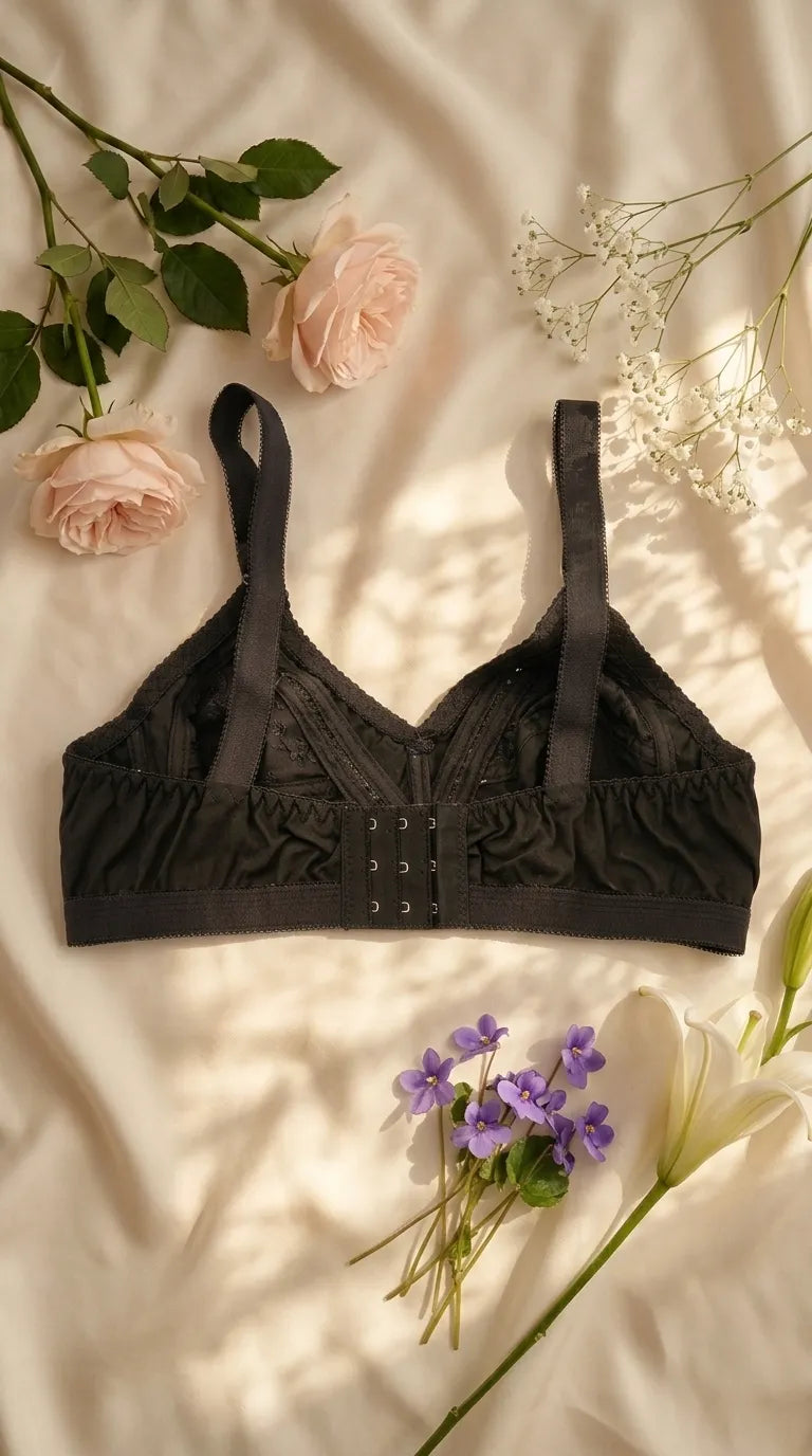 Black Cotton Bra For Women LB5478
