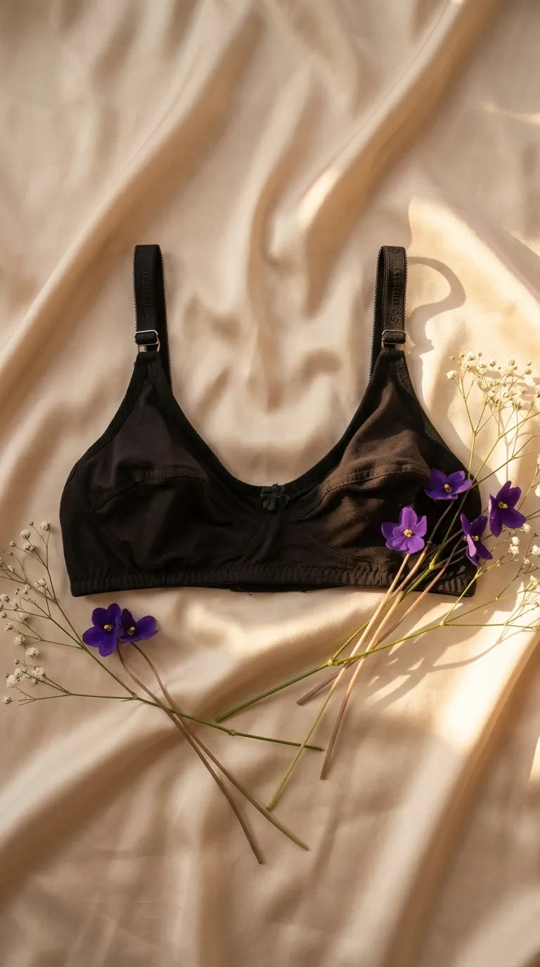 Black Cotton Bra For Women LB5480