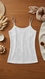 White Solid Tank Top LC0011
