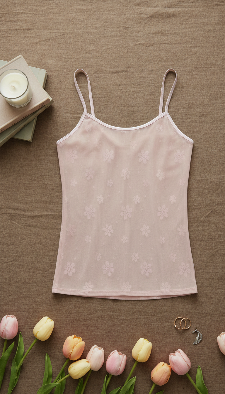 Peach Solid Tank Top LC0011