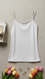 White Solid Tank Top LC0019