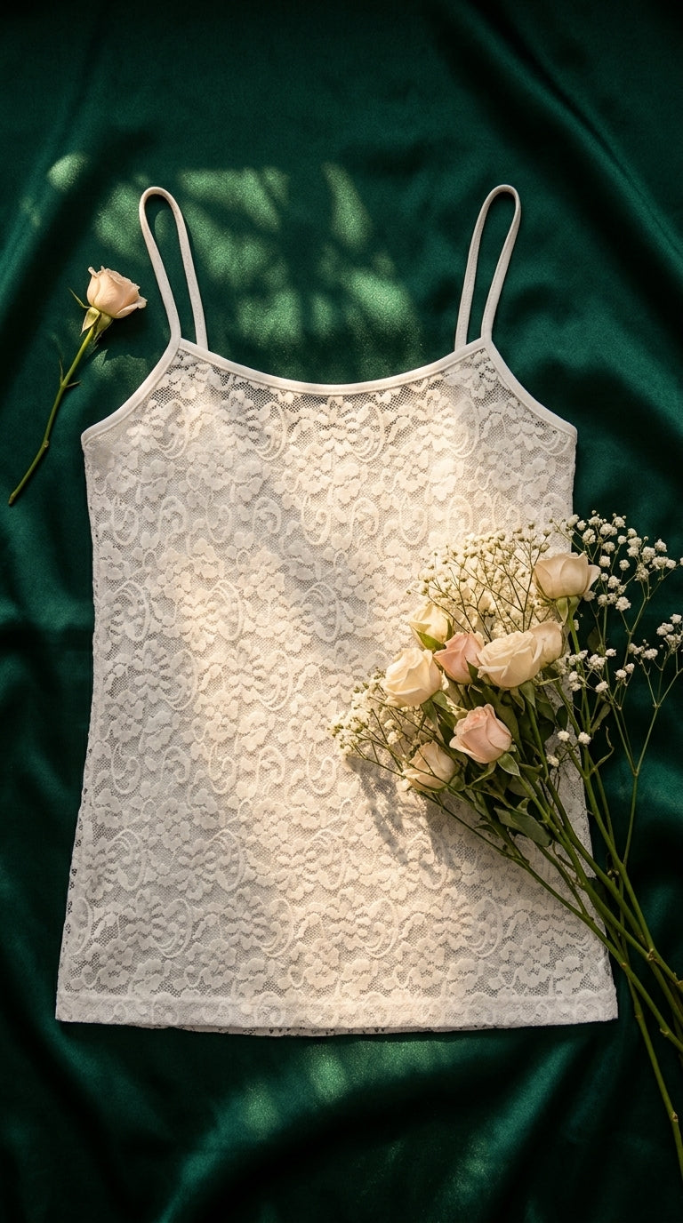 White Solid Tank Top LC0027