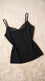 Black Solid Tan Top LC003001