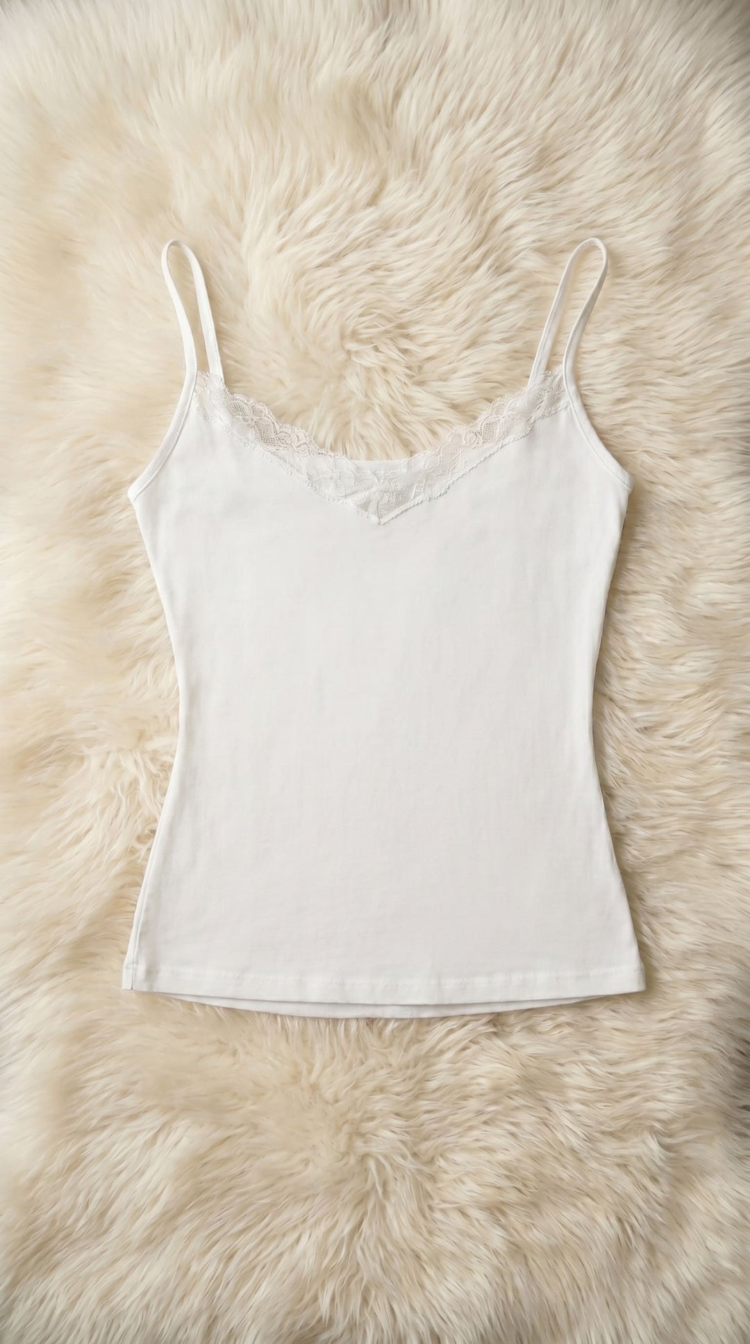 White Solid Tan Top LC003009