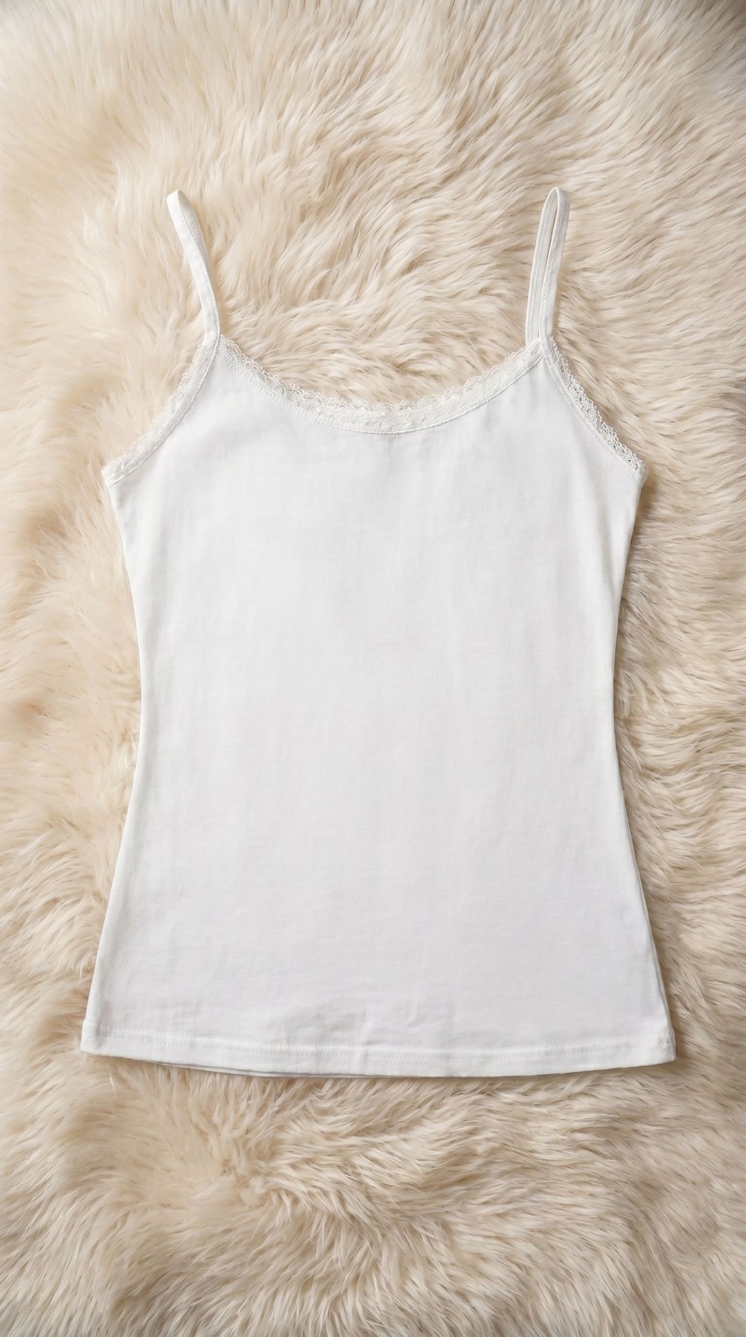 White Solid Tan Top LC003809