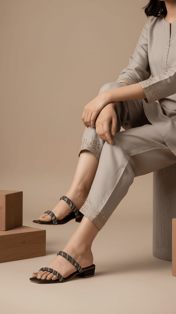 Black Fancy Slipper LFN713