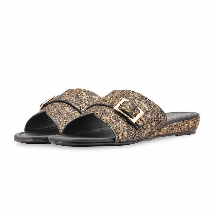 Black Fancy Slipper For Women LFN716