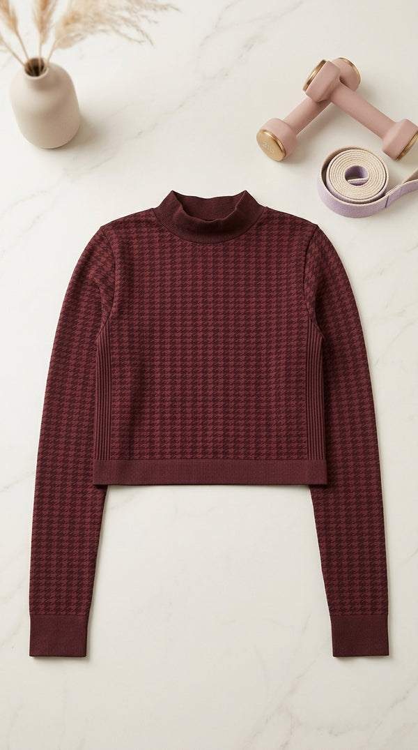 Maroon Gym Shirt For Ladies LG0025