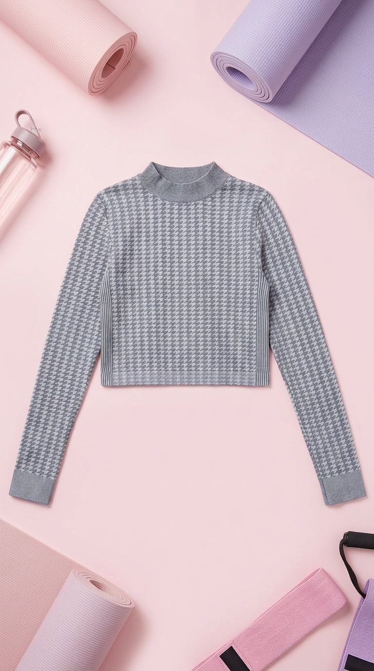 Grey  Gym Shirt For Ladies LG0027