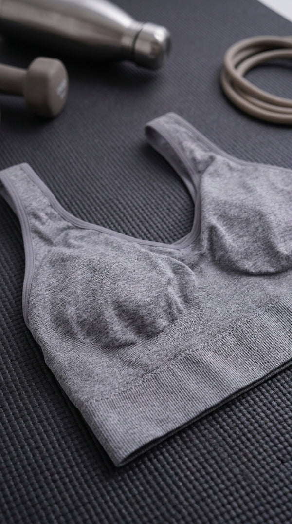 Grey Sports Bra For Ladies LG0029
