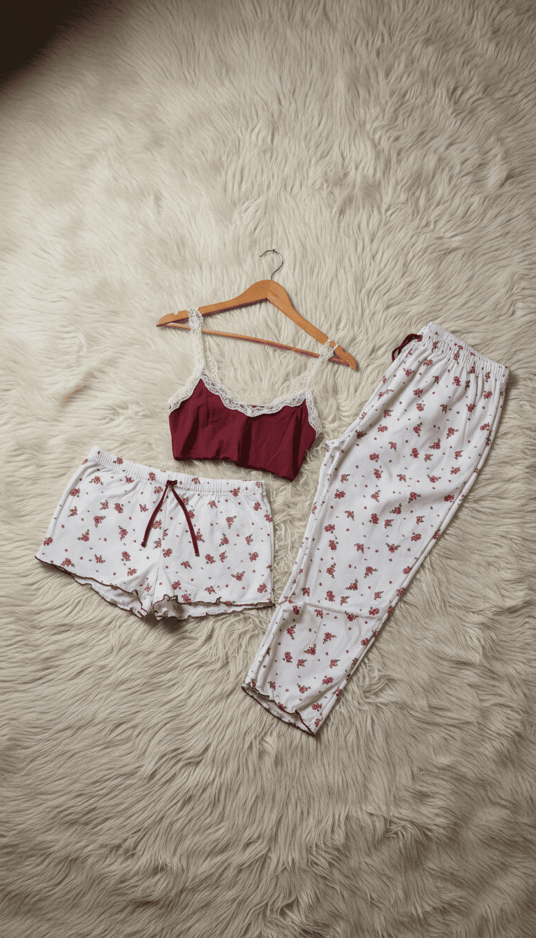 Maroon Nighty Set For Women LN0000