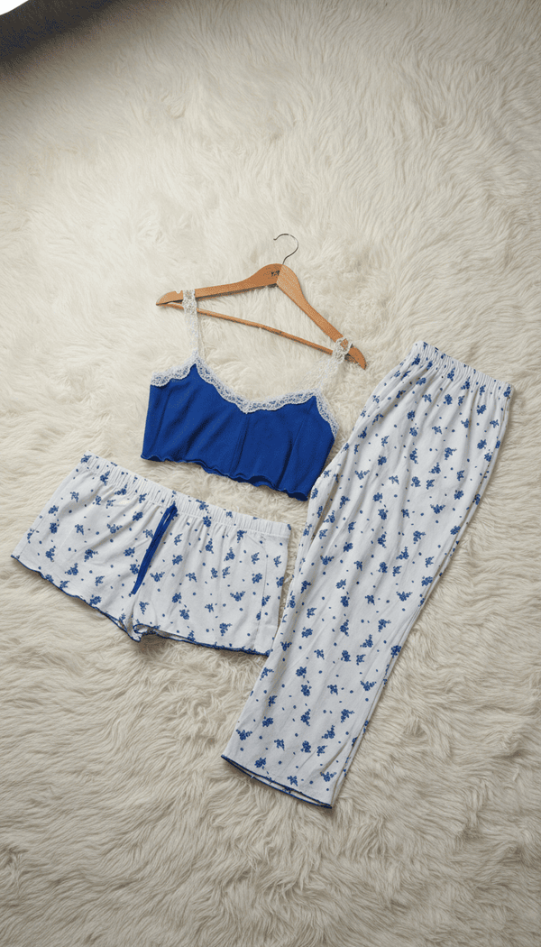 Blue Nighty Set For Women LN0000