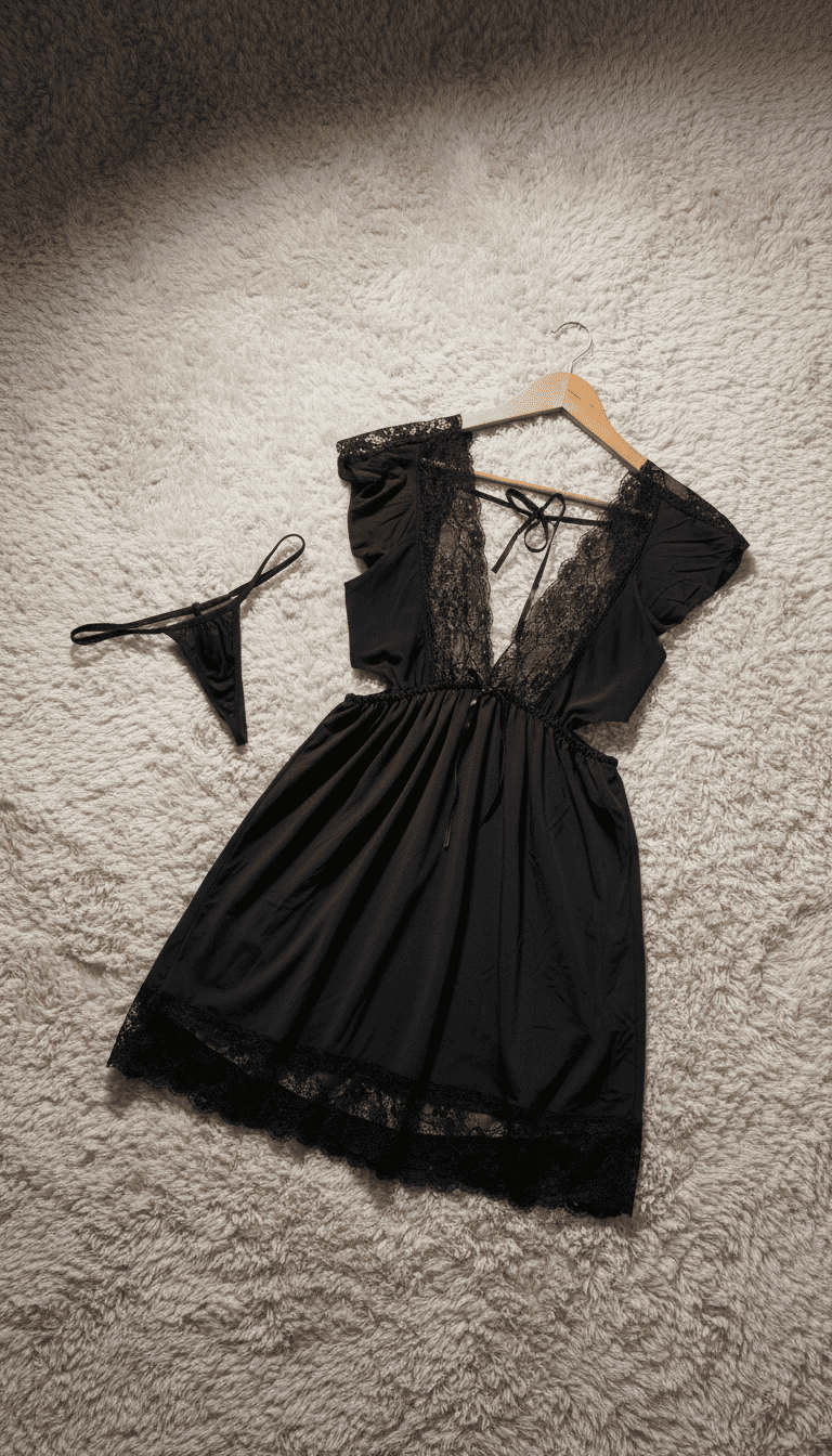 Black Nighty Set For Women LN0002