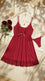 Maroon Short Nighty For Women LN0107