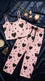 Pink Pajama Set For Women LN0120