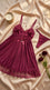 Burgundy Short Nighty For Women LN0121