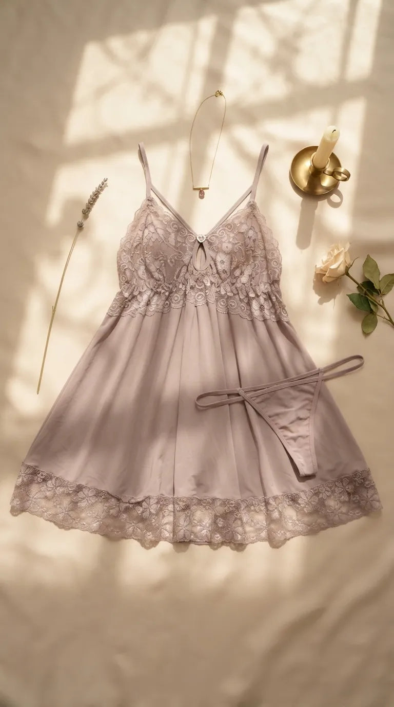 Camel Short Nighty For Women LN0124