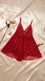 Red Short Nighty For Women LN0127