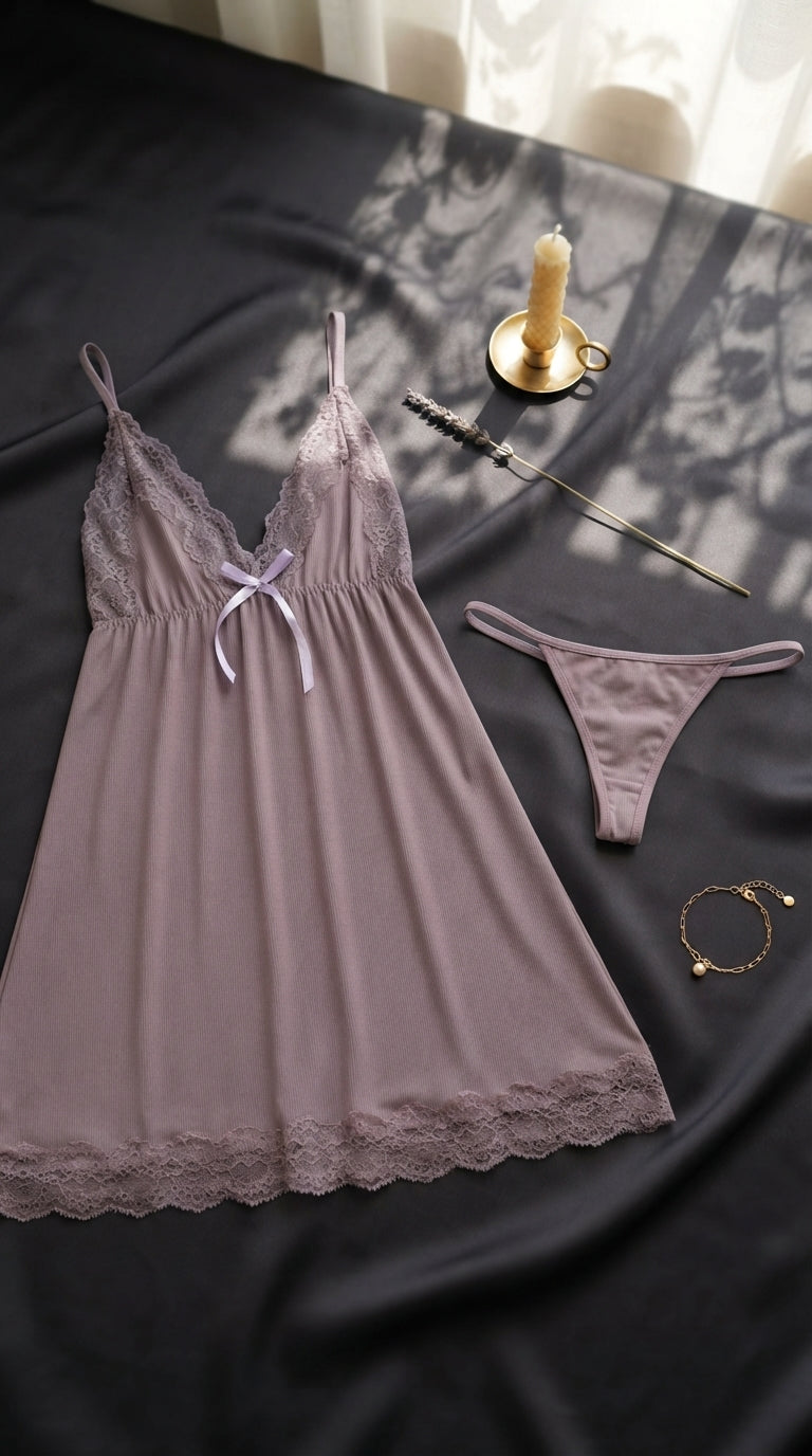 Camel Short Nighty For Women LN0128