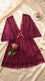 Maroon Short Nighty For Women LN0142