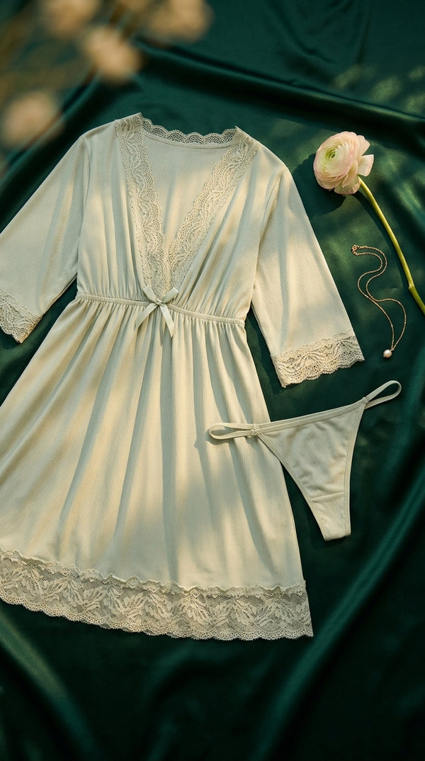Green Short Nighty For Women LN0142