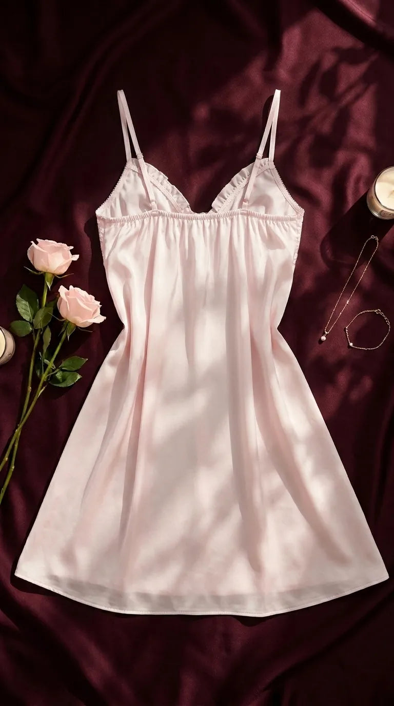 Pink Short Nighty For Women LN0196