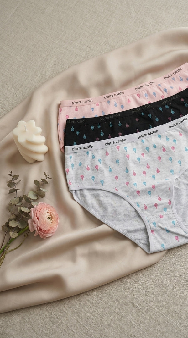 Multy Pack Of Three Full Brief Panties LP0021