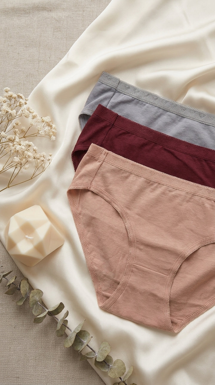 Multy Pack Of Three Full Brief Panties LP0022