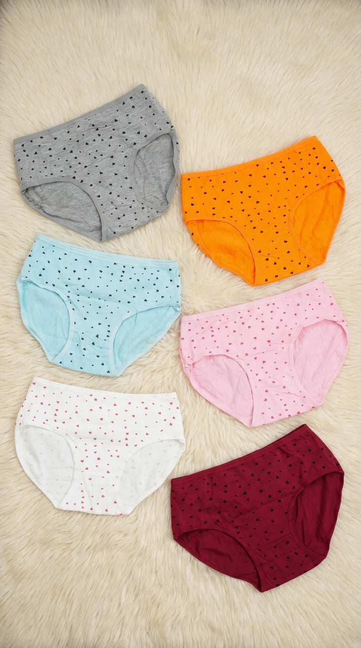Multy Pack Of Six Full Brief Panties LP0033