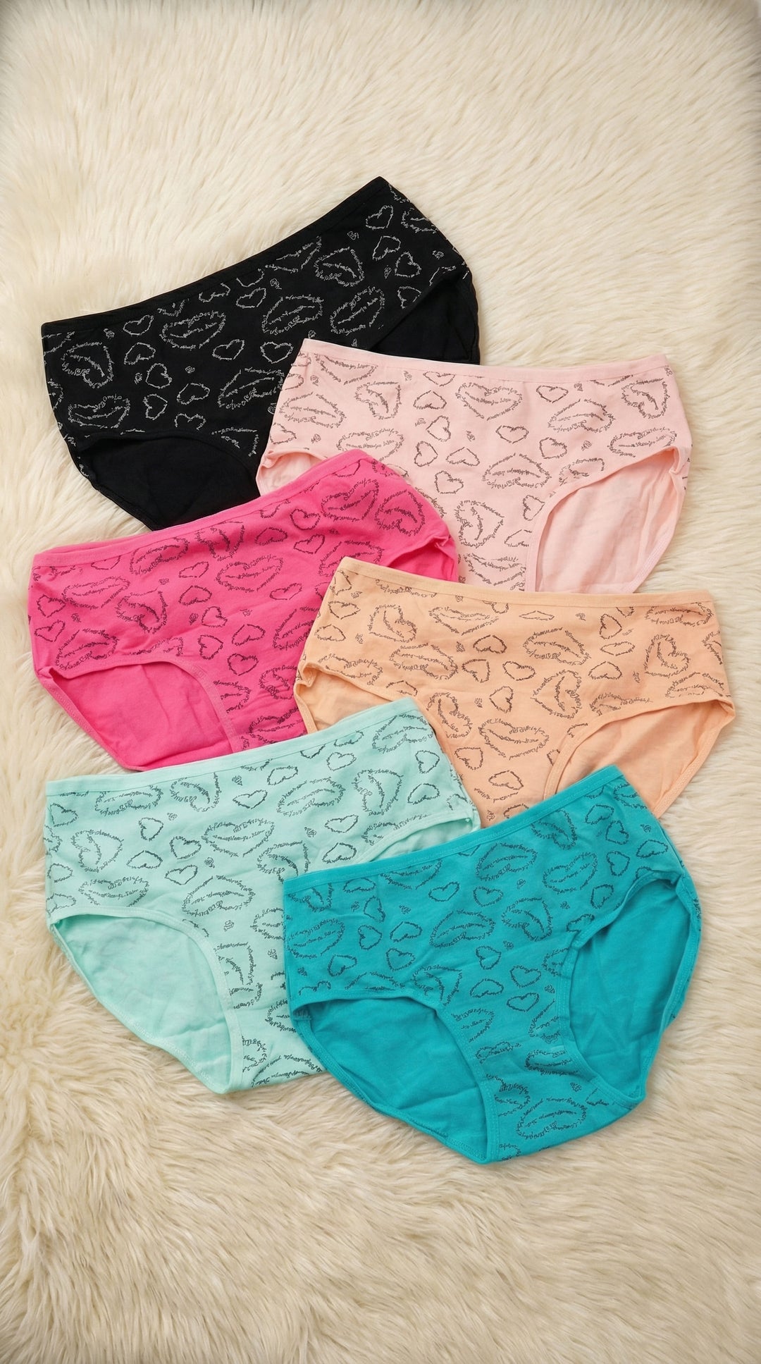 Multy Pack Of Six Full Brief Panties LP0037