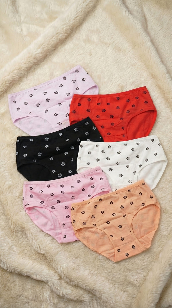 Multy Pack Of Six Full Brief Panties LP0048
