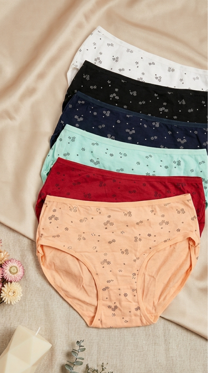 Multy Pack Of Six Full Brief Panties LP0051