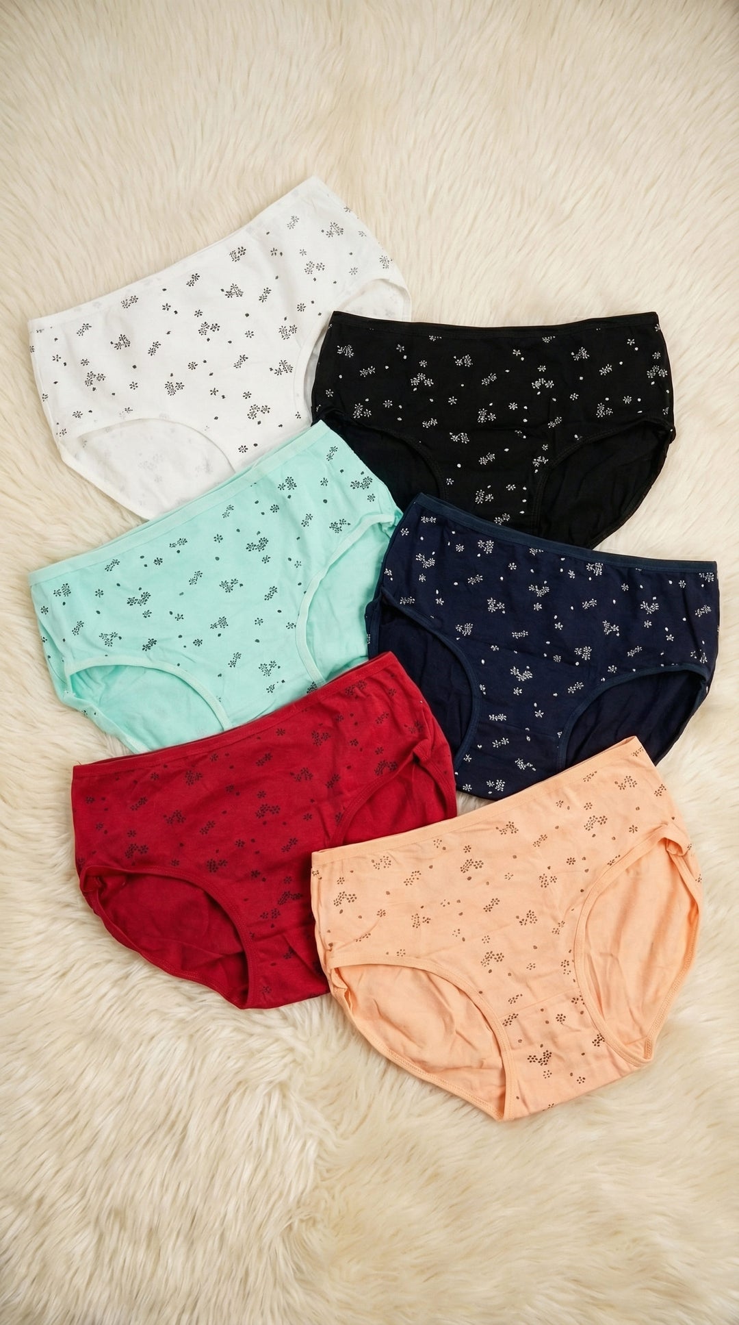 Multy Pack Of Six Full Brief Panties LP0051