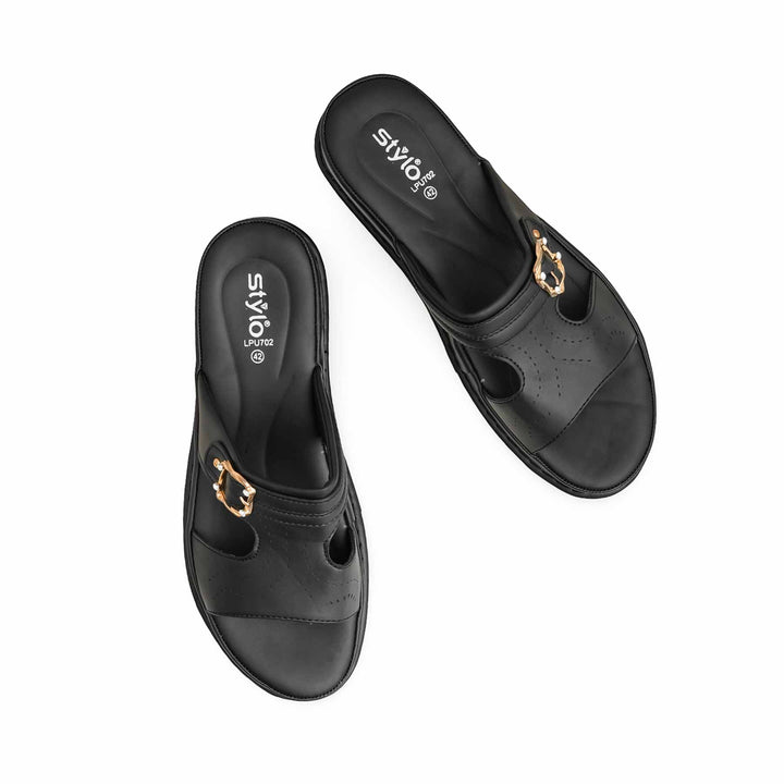 Black Formal Slipper For Ladies LPU702