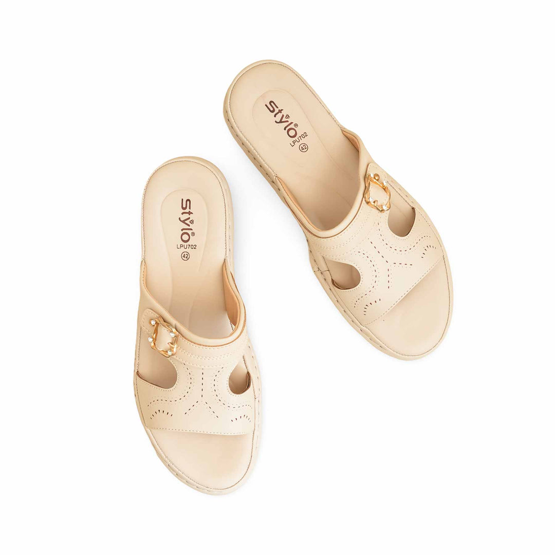 Beige Formal Slipper For Ladies LPU702